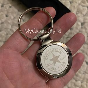 CONVERSE All Star Chrome Metal Fob Keychain NEW IN BOX